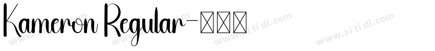 Kameron Regular字体转换